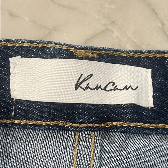 KanCan Dark Blue Stretch Jean Shorts Size M - Picture 5 of 6